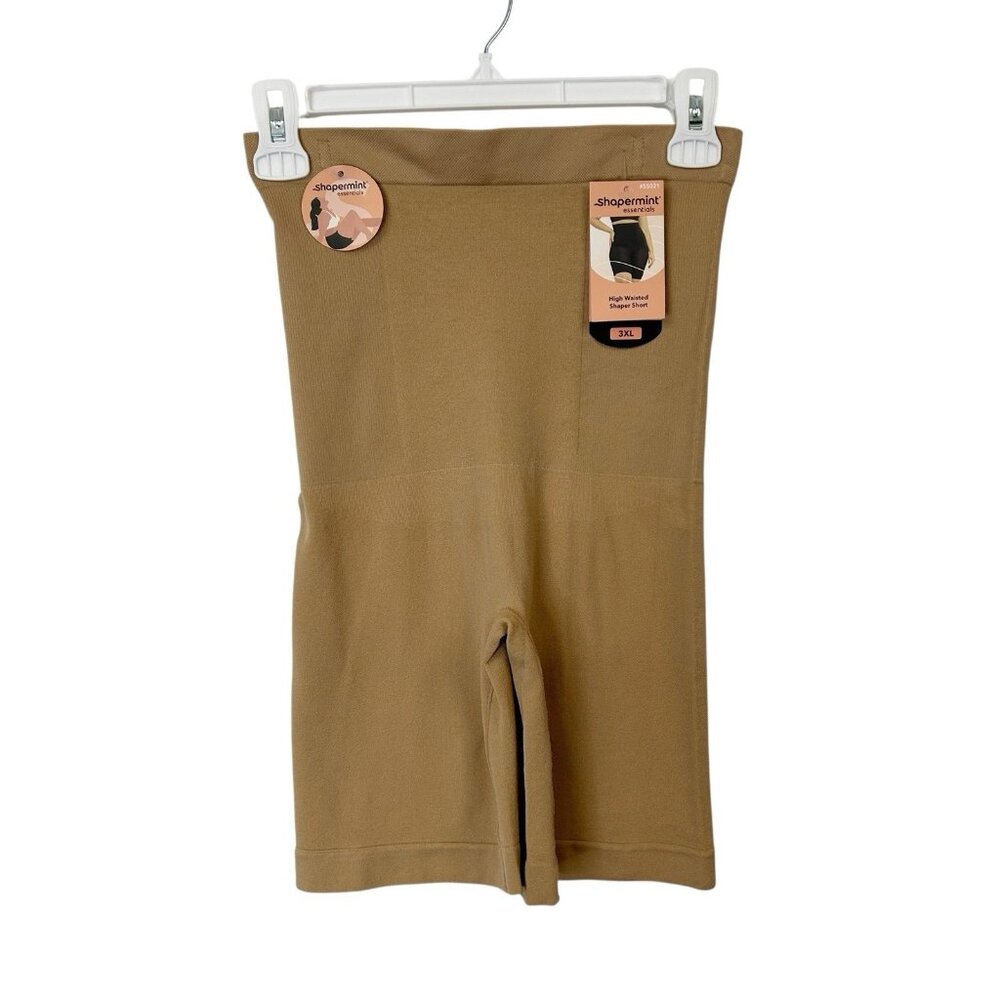 NEW Shapermint High Waisted Shaper Shorts‎ Size 3XL Tan